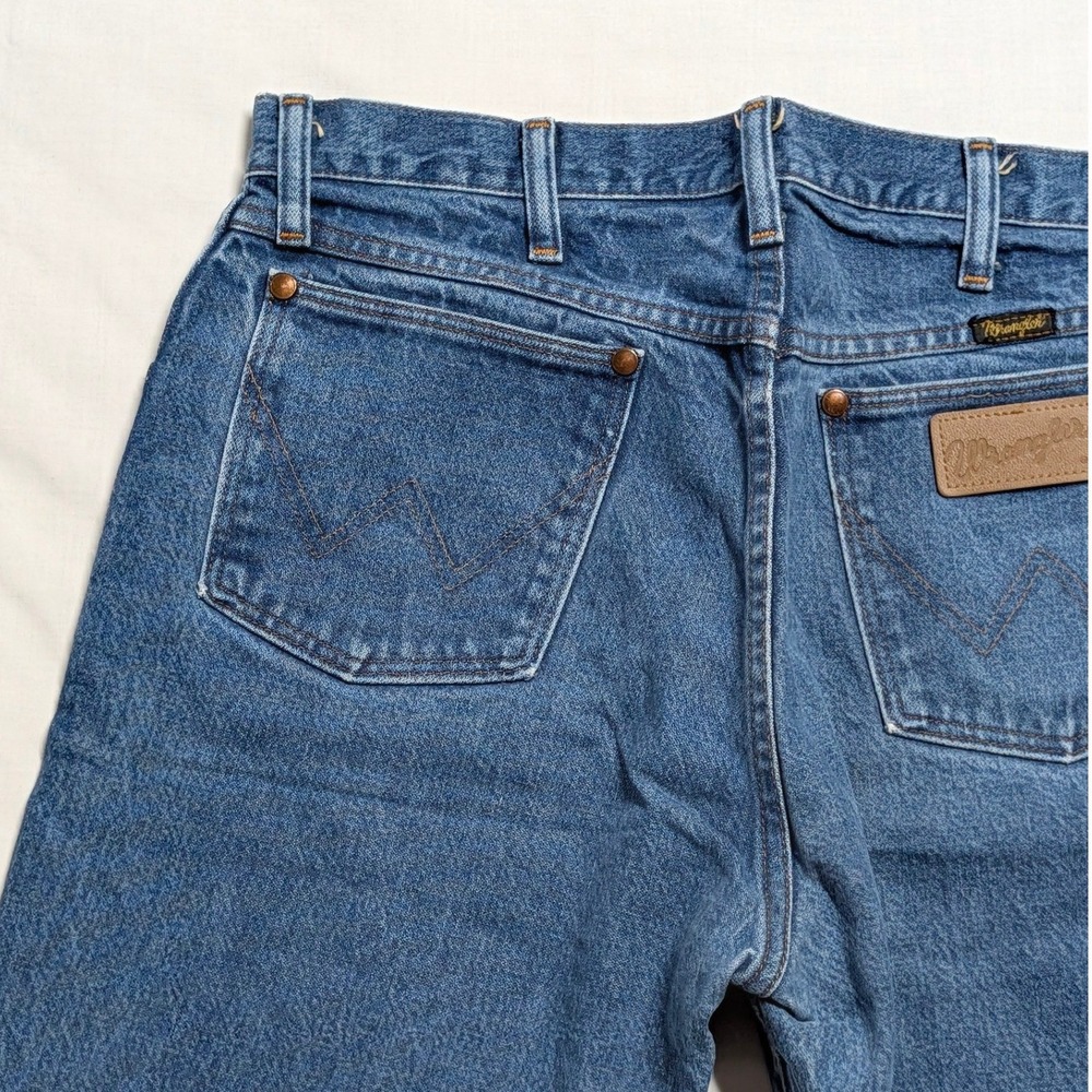 Wrangler 13MWZ Cowboy Cut Original Fit Jeans Blue Denim 33x32 Mens Straight Leg - Picture 13 of 13